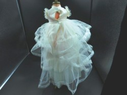 20 inch doll white satin dress back